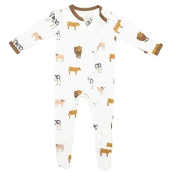 Kyte Baby Zippered Footie in Moo