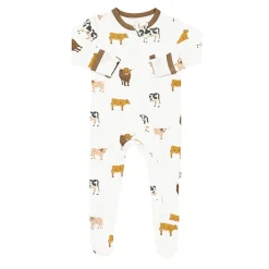 Kyte Baby Zippered Footie in Moo