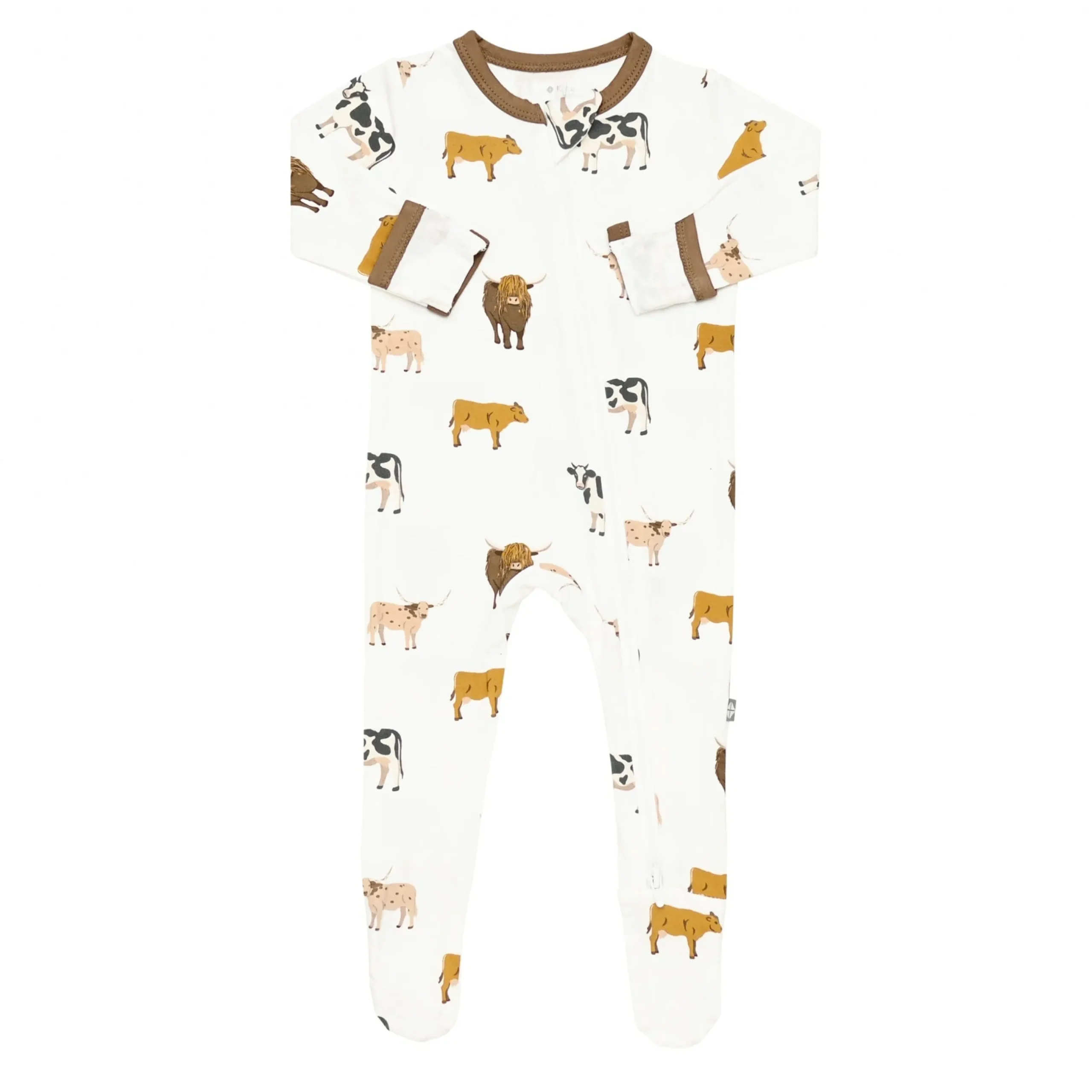 Kyte Baby Zippered Footie in Moo