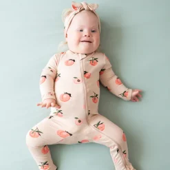 Clearance Kyte Baby Zippered Footie in Peach