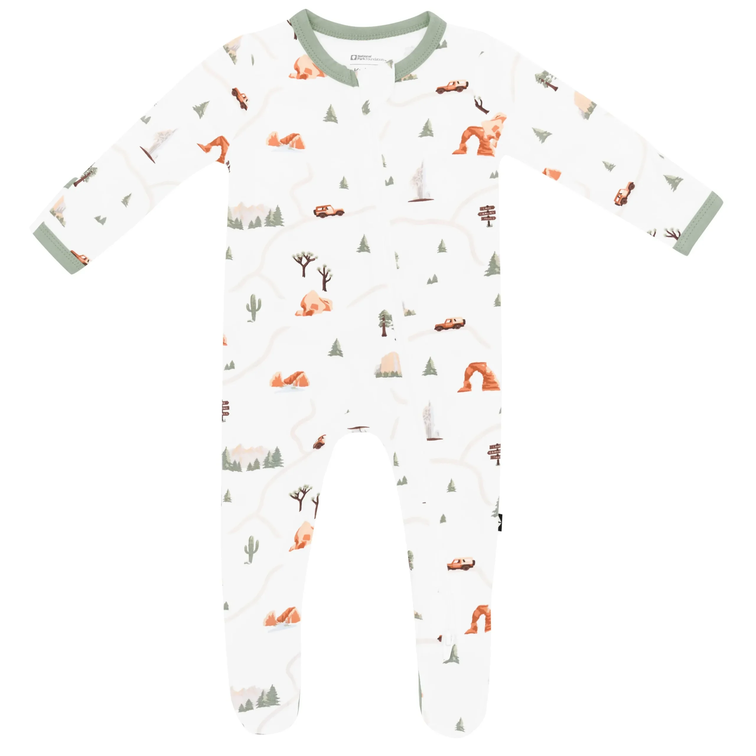 Online Kyte Baby Zippered Footie in Road Trip
