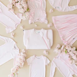 New Kyte Baby Zippered Footie in Sakura