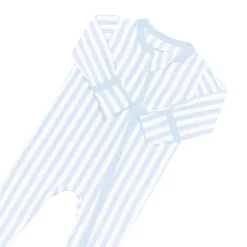 Clearance Kyte Baby Zippered Footie in Small Mist Stripe