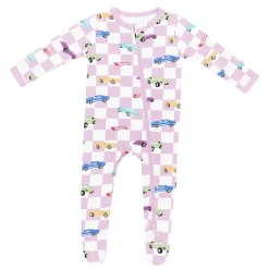 Hot Kyte Baby Zippered Footie in Sparkles and Speed