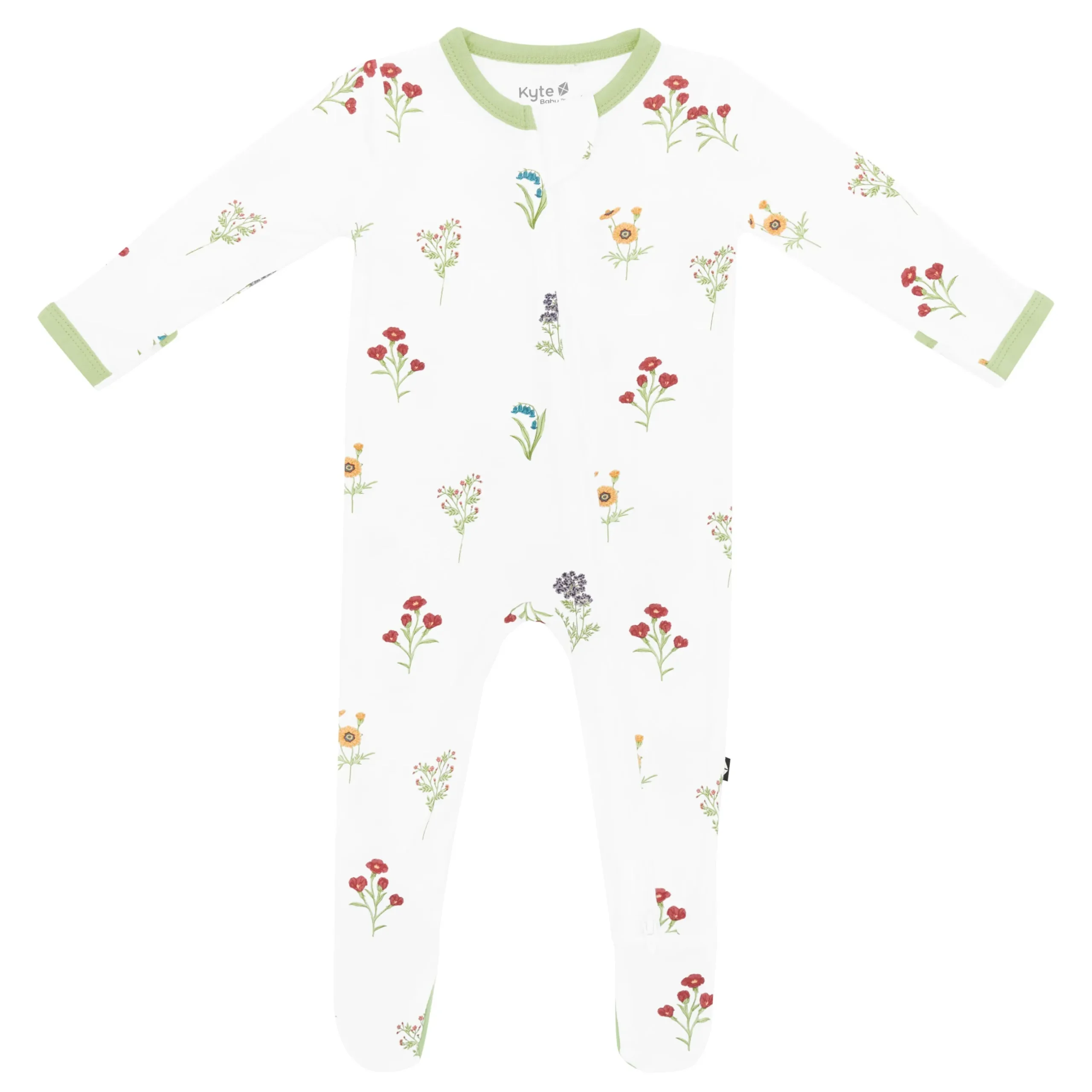 Sale Kyte Baby Zippered Footie in Wildflower
