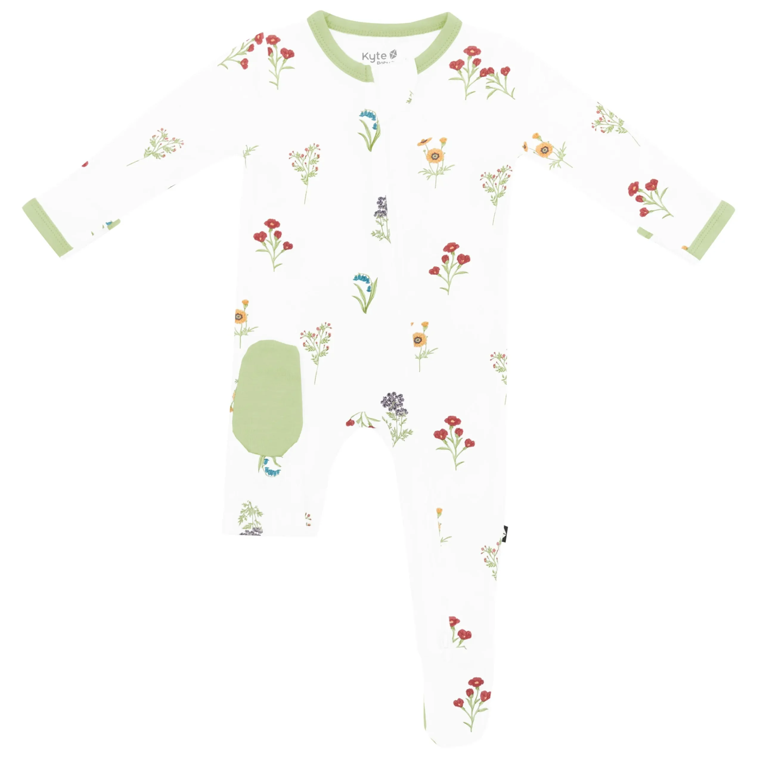 Sale Kyte Baby Zippered Footie in Wildflower
