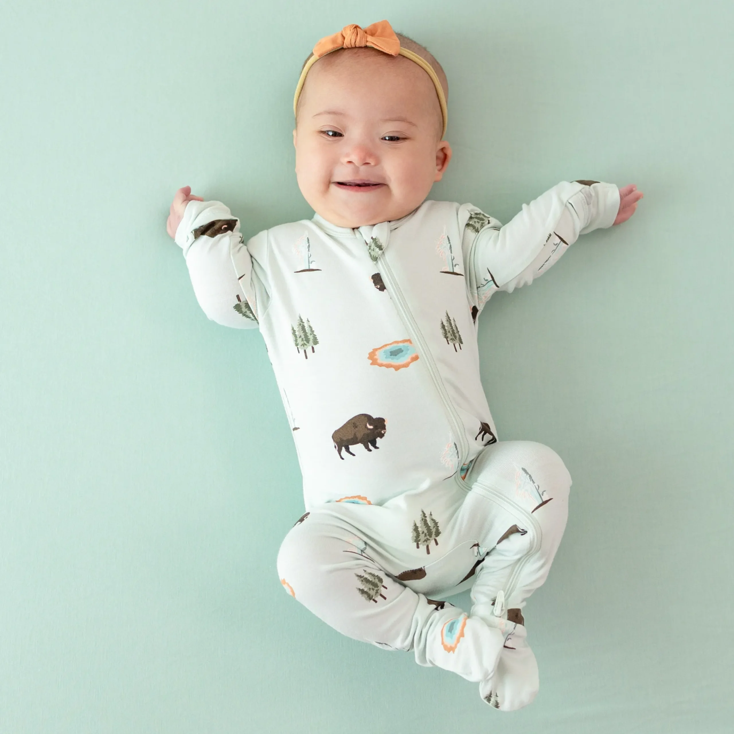 Online Kyte Baby Zippered Footie in Yellowstone