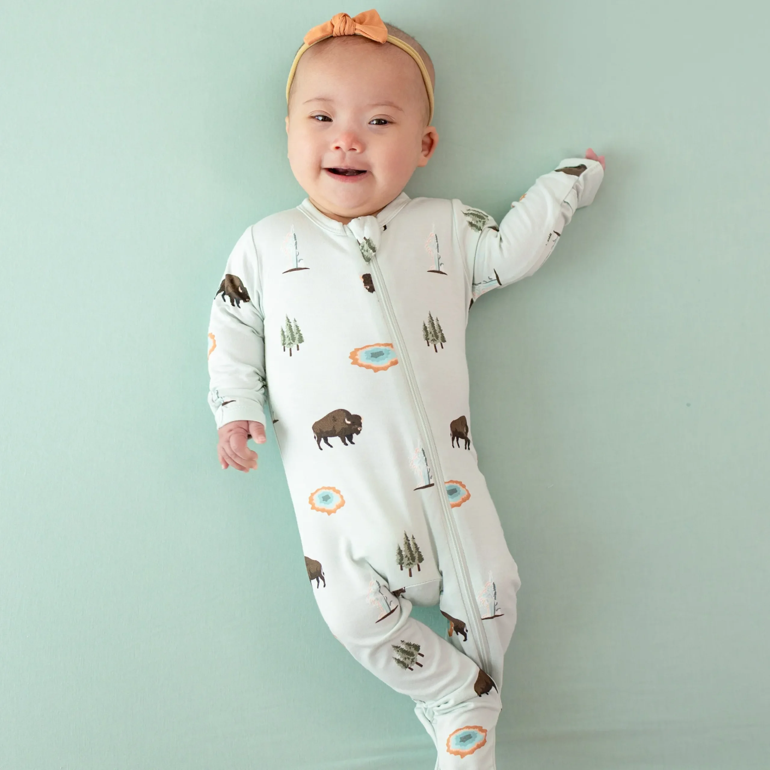 Online Kyte Baby Zippered Footie in Yellowstone