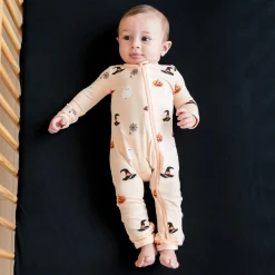 Outlet Kyte Baby Zippered Romper in Bewitched