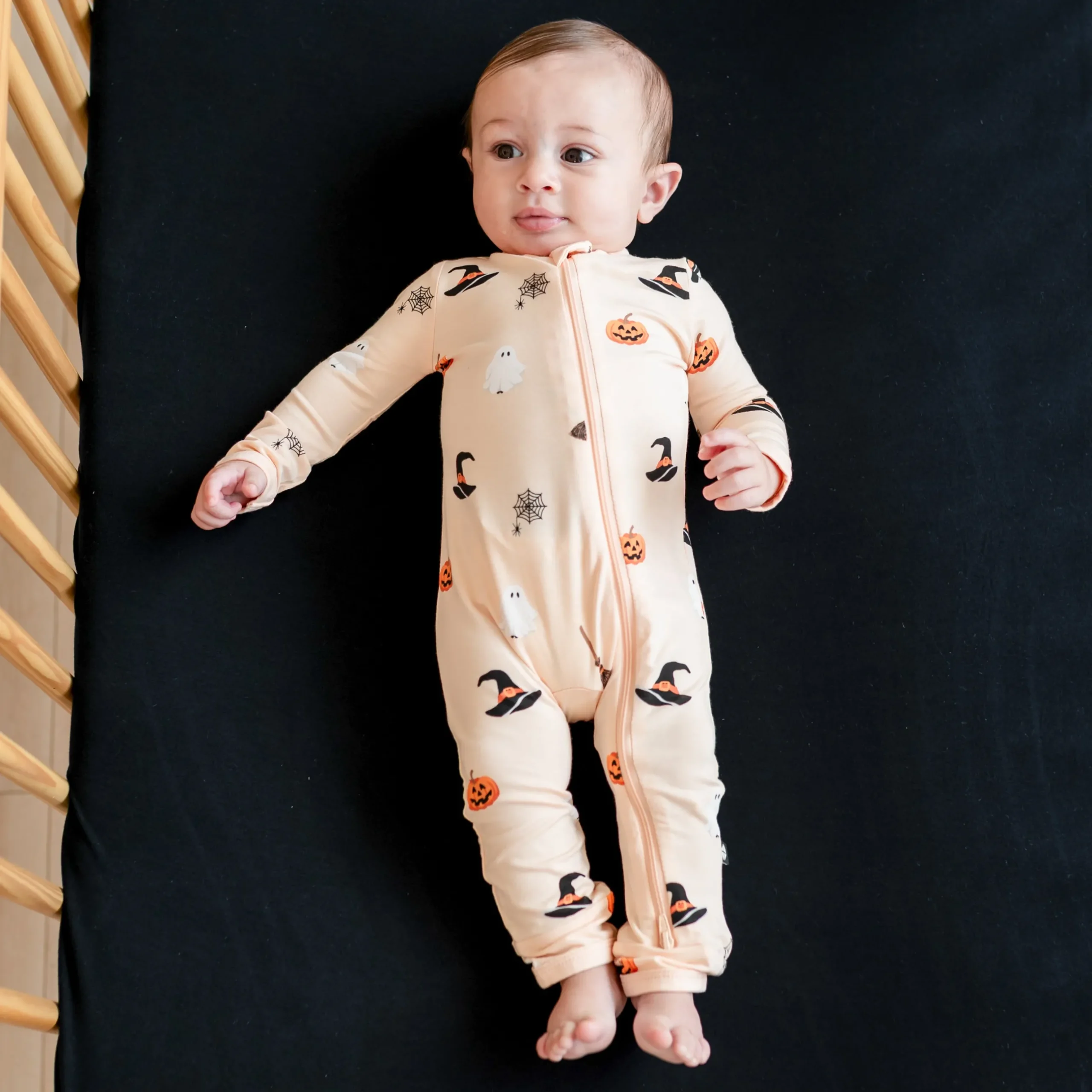 Outlet Kyte Baby Zippered Romper in Bewitched