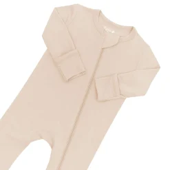 Outlet Kyte Baby Zippered Romper in Bisque