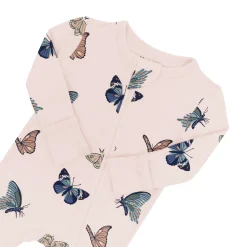 Best Kyte Baby Zippered Romper in Blush Butterfly