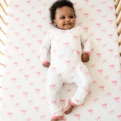 Hot Kyte Baby Zippered Romper in Bow