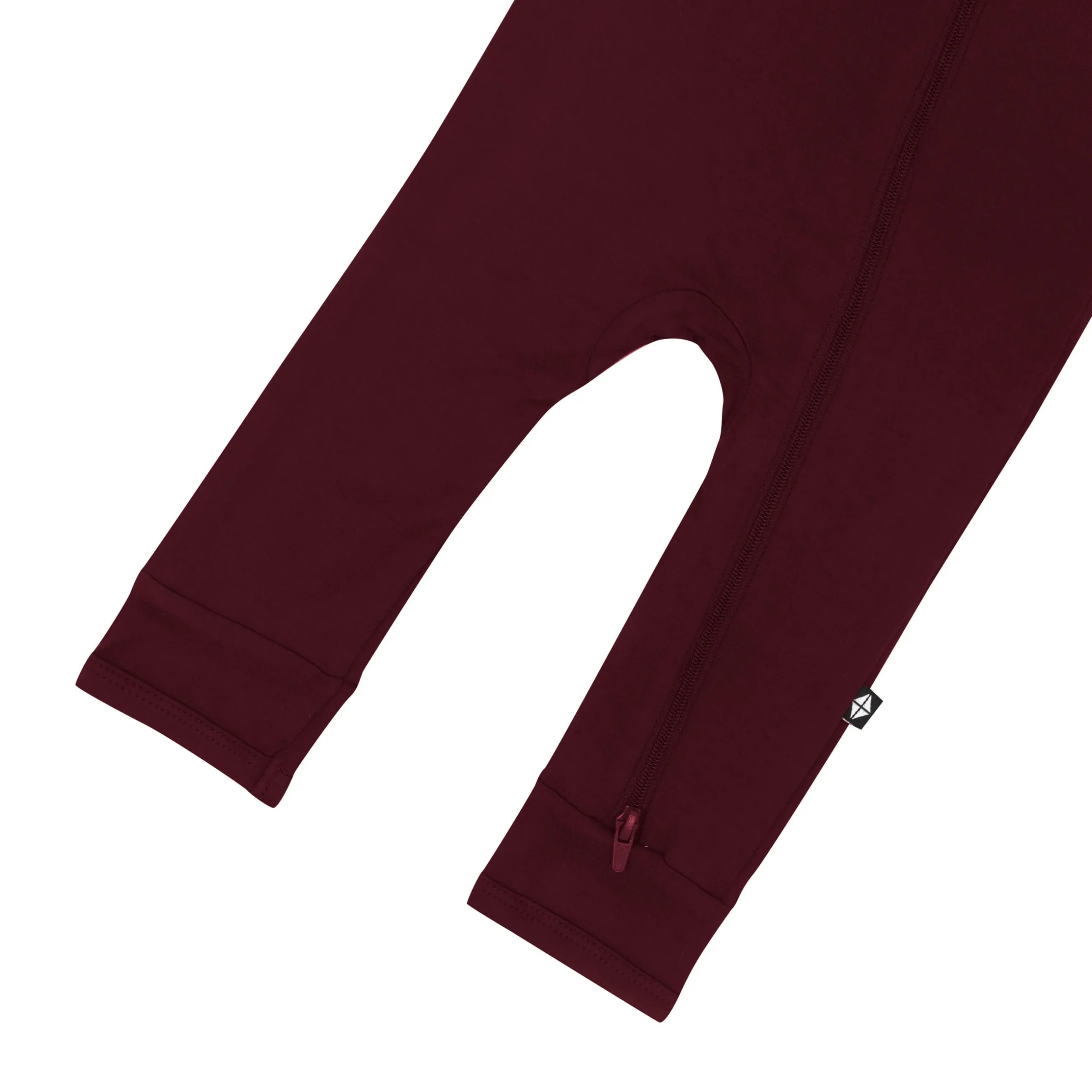 Hot Kyte Baby Zippered Romper in Burgundy