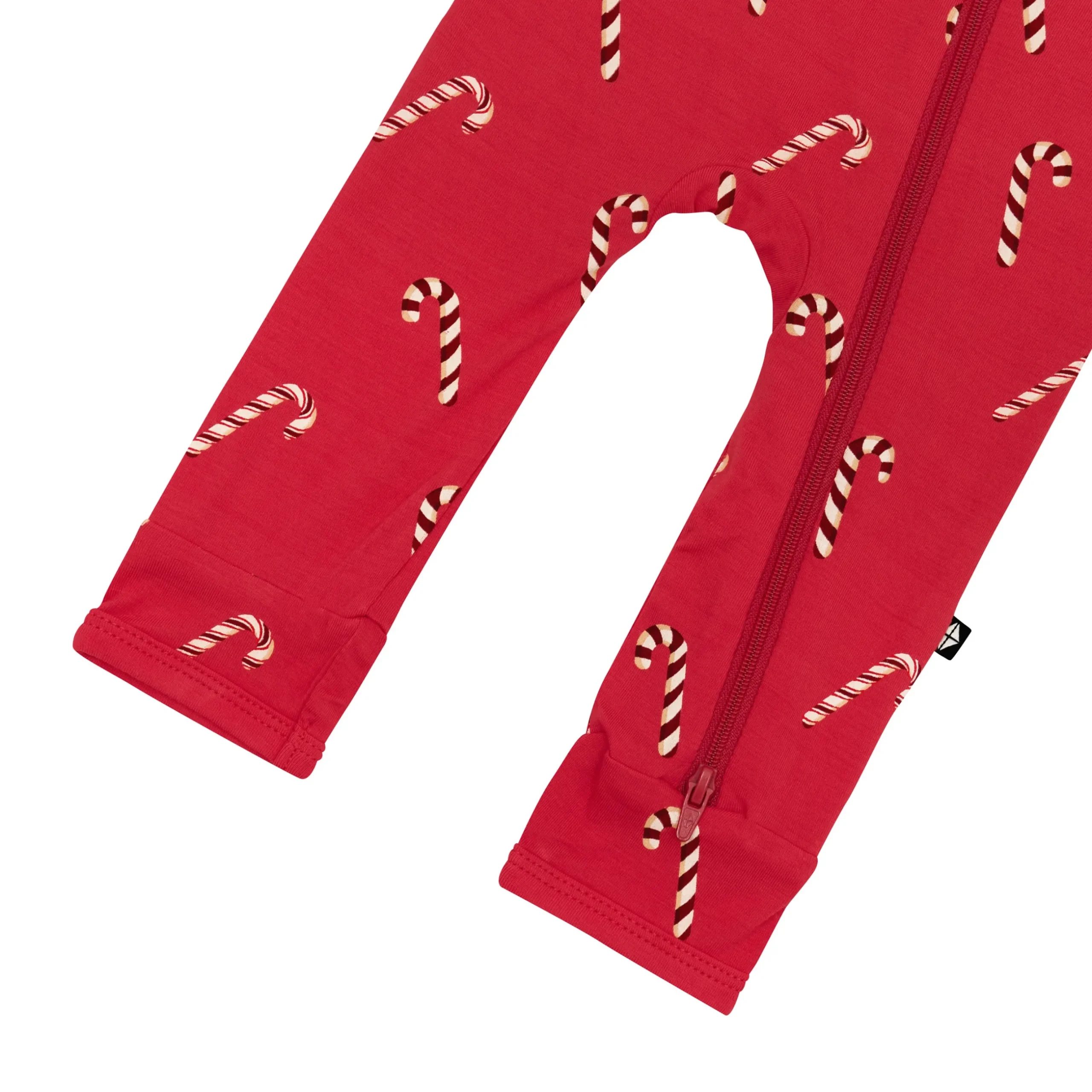Clearance Kyte Baby Zippered Romper in Candy Cane