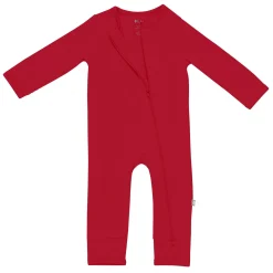 Online Kyte Baby Zippered Romper in Cardinal