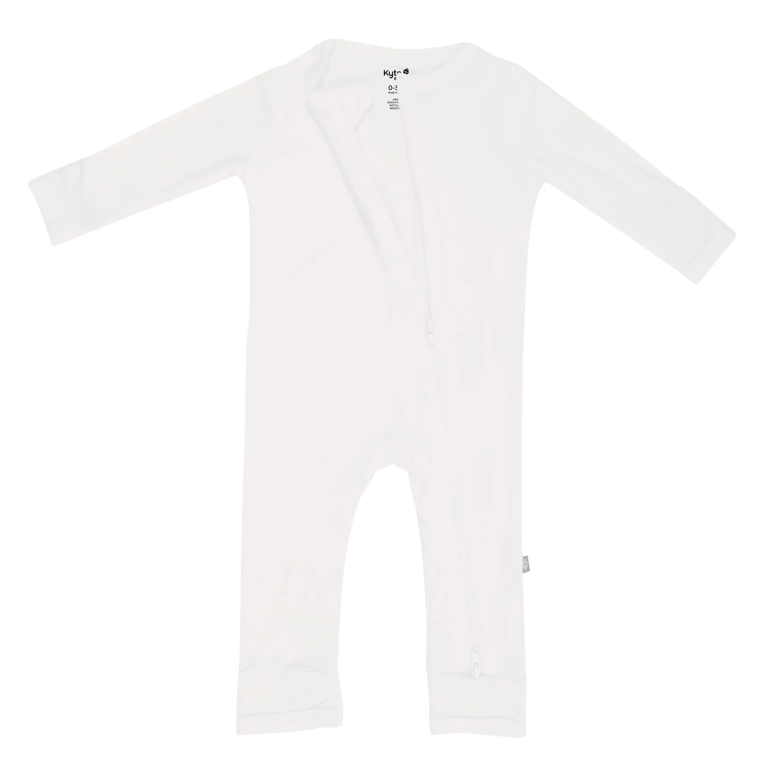 Outlet Kyte Baby Zippered Romper in Cloud