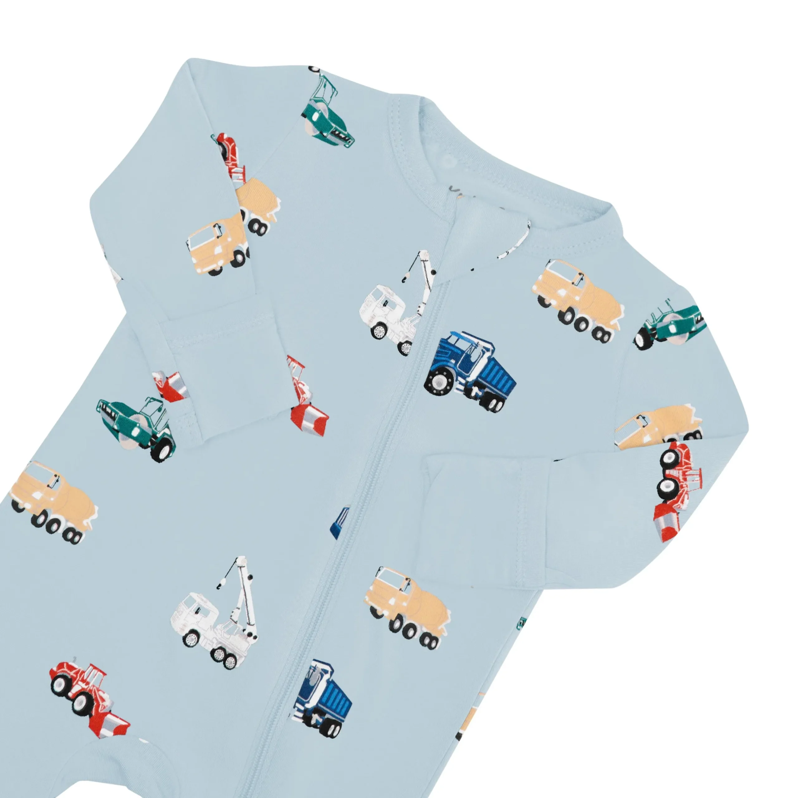 Clearance Kyte Baby Zippered Romper in Construction