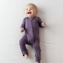 Kyte Baby Zippered Romper in Currant