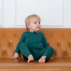 Kyte Baby Zippered Romper in Emerald