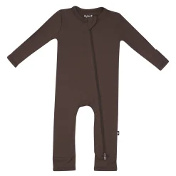 Discount Kyte Baby Zippered Romper in Espresso