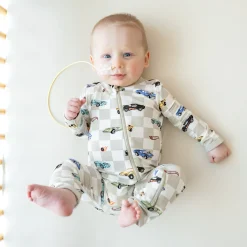 New Kyte Baby Zippered Romper in Fast and Fierce