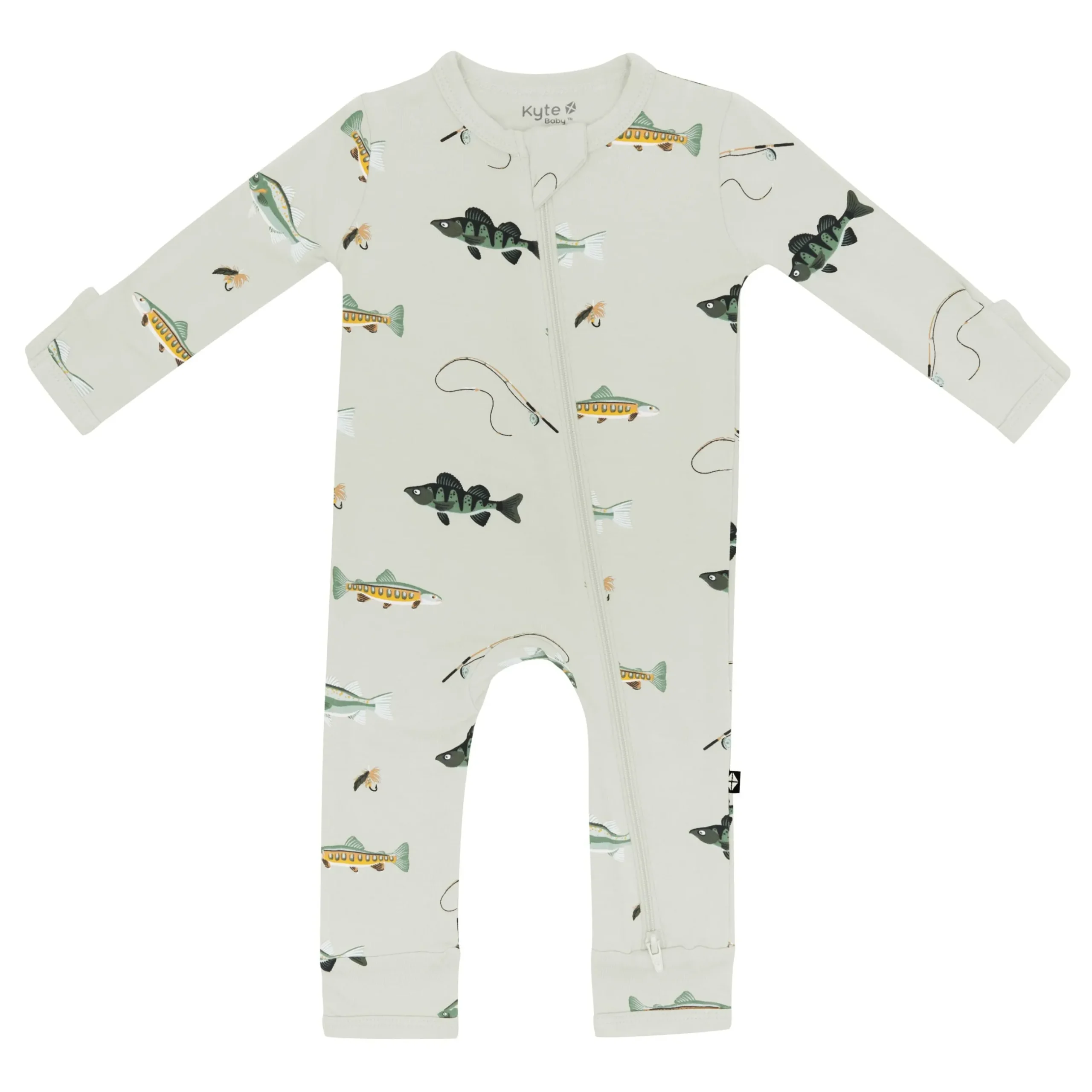 Kyte Baby Zippered Romper in Fishing
