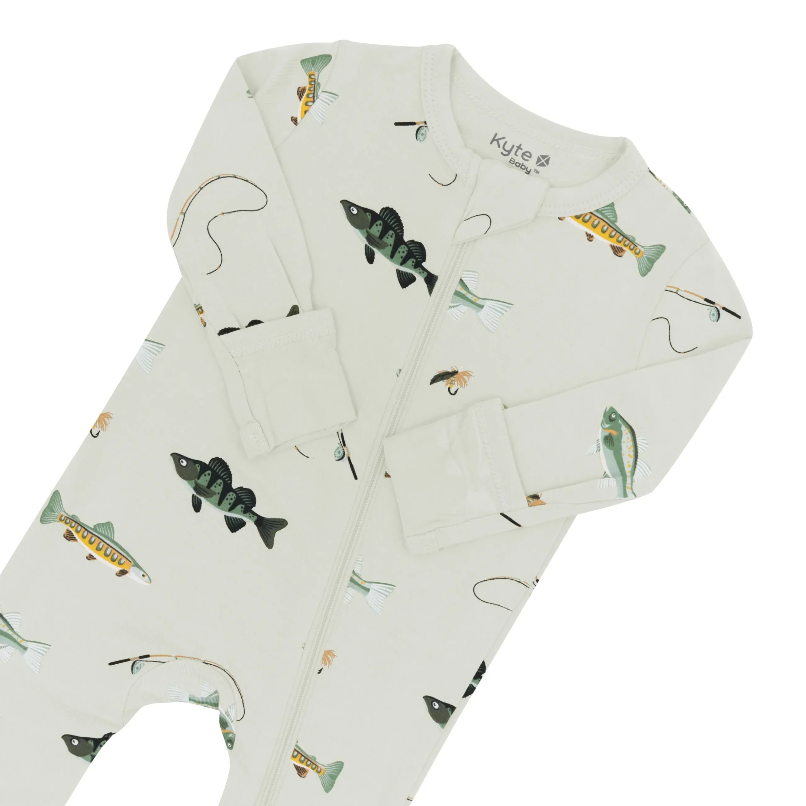 Kyte Baby Zippered Romper in Fishing