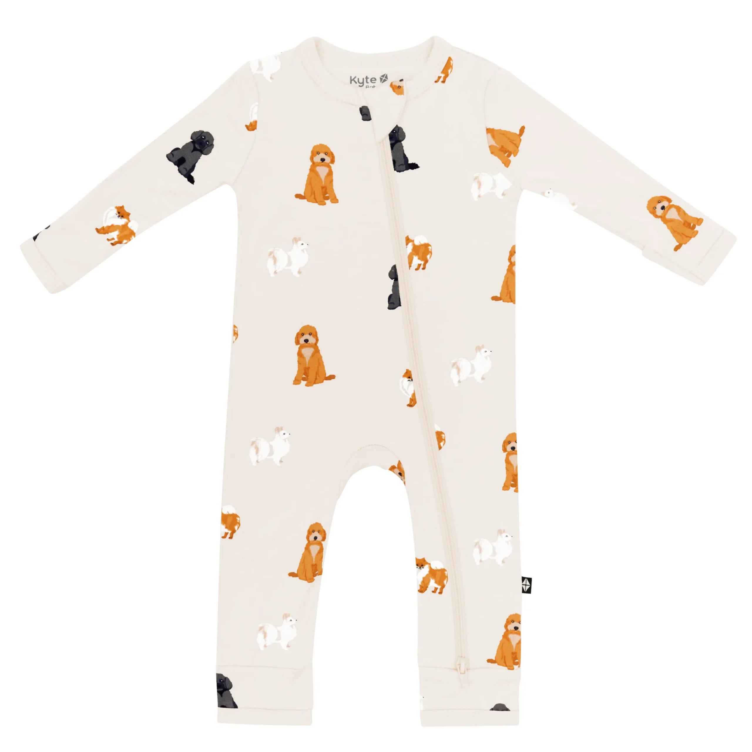 Best Kyte Baby Zippered Romper in Fluffy Dog
