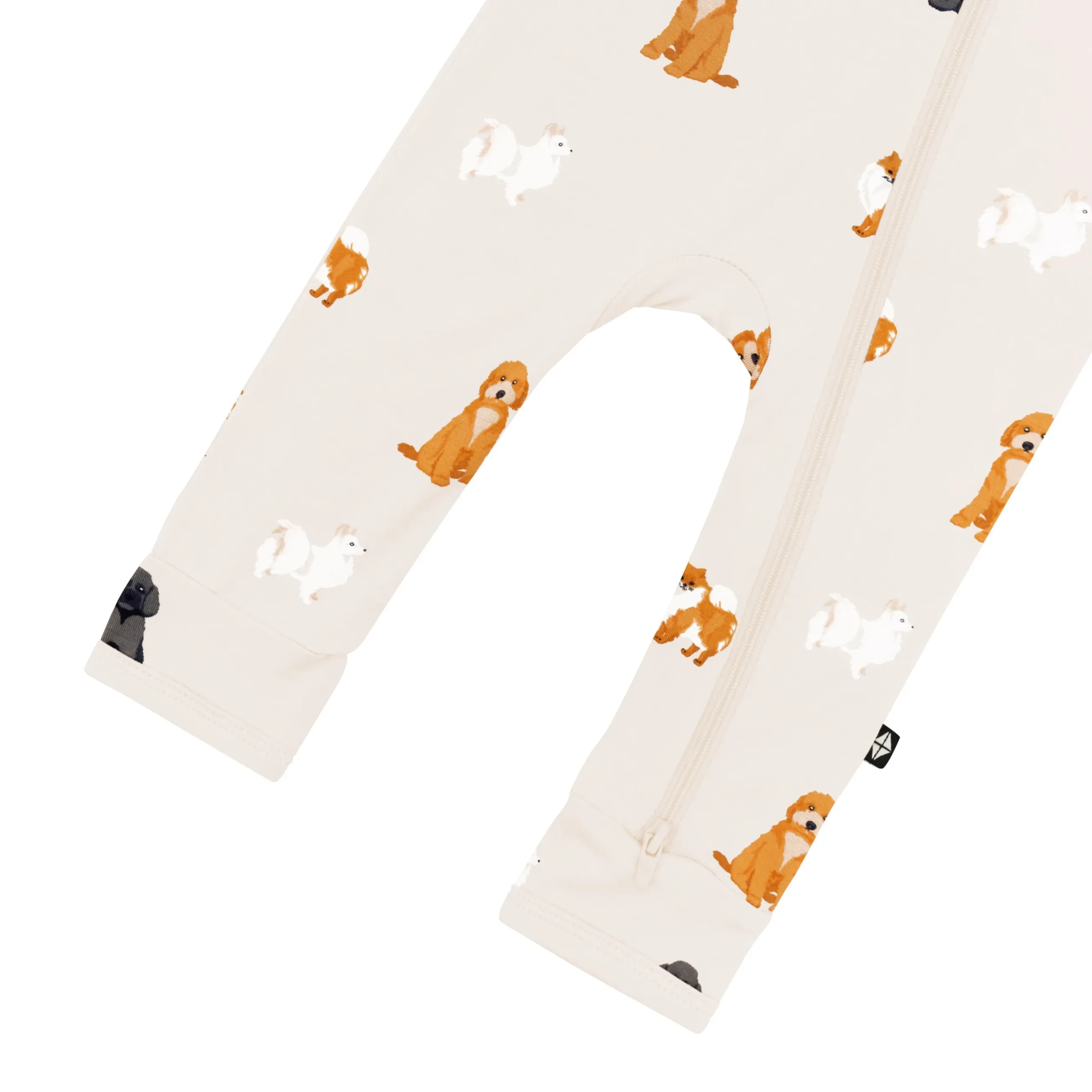Best Kyte Baby Zippered Romper in Fluffy Dog