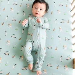 Sale Kyte Baby Zippered Romper in Golf