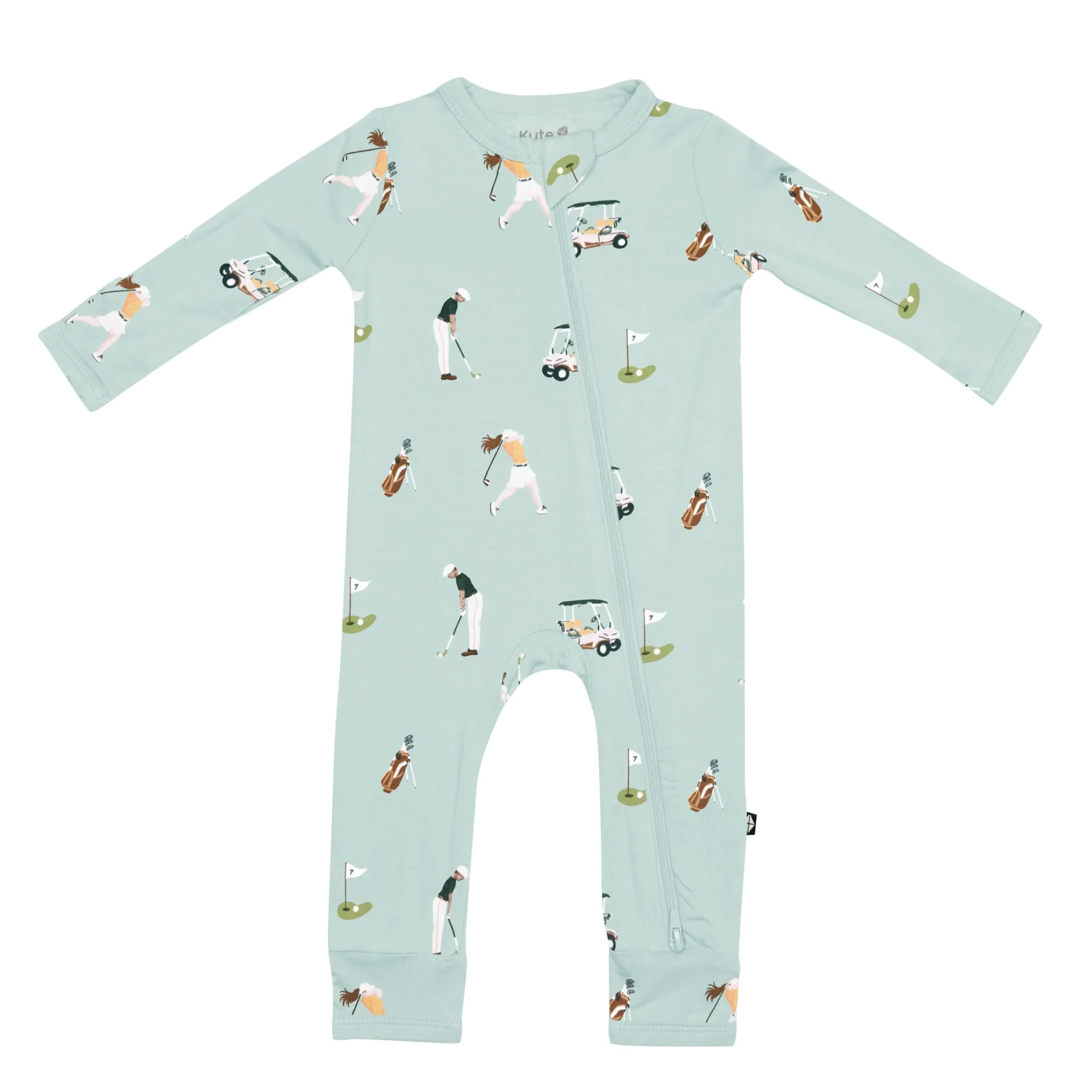 Sale Kyte Baby Zippered Romper in Golf