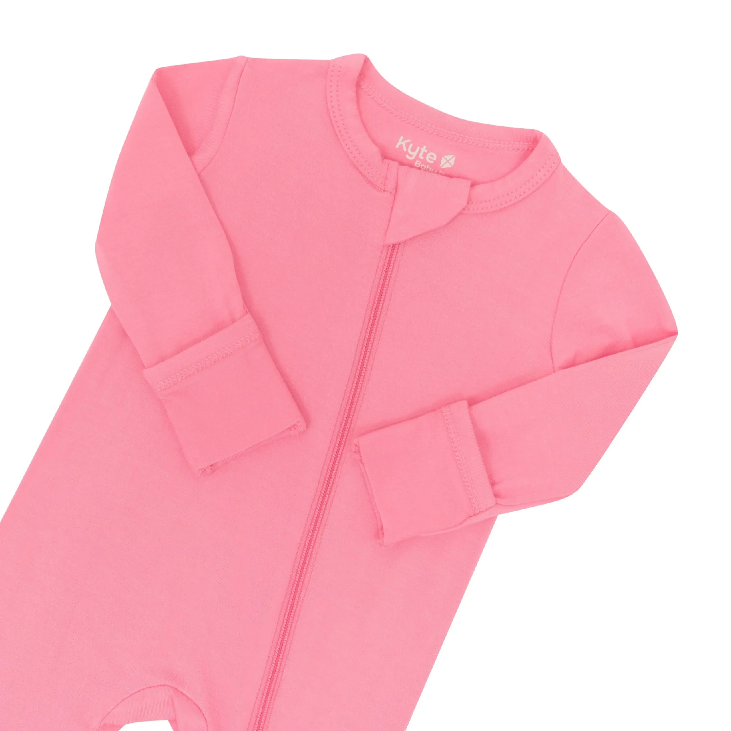 Online Kyte Baby Zippered Romper in Guava