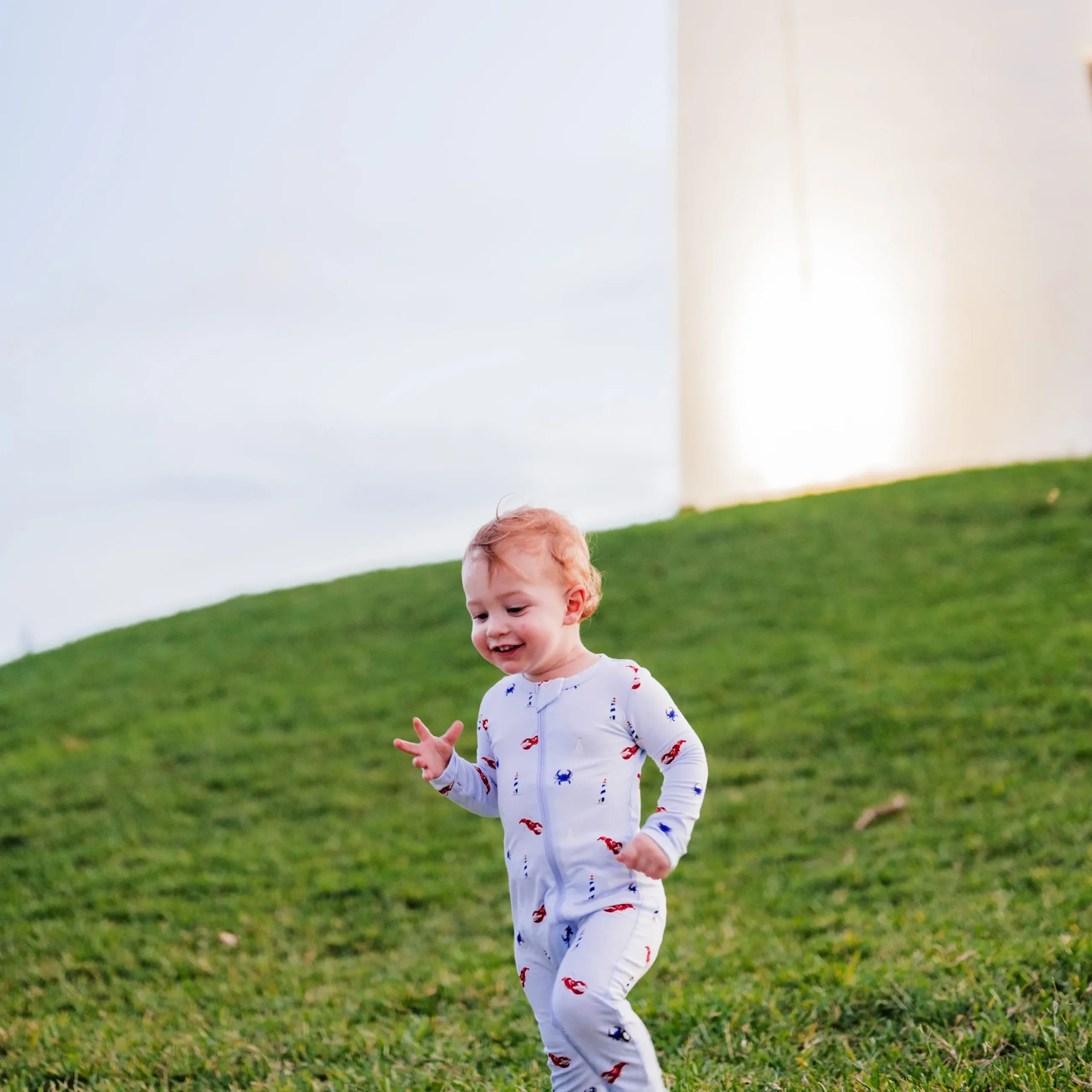 Best Kyte Baby Zippered Romper in Harbor
