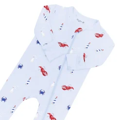 Best Kyte Baby Zippered Romper in Harbor