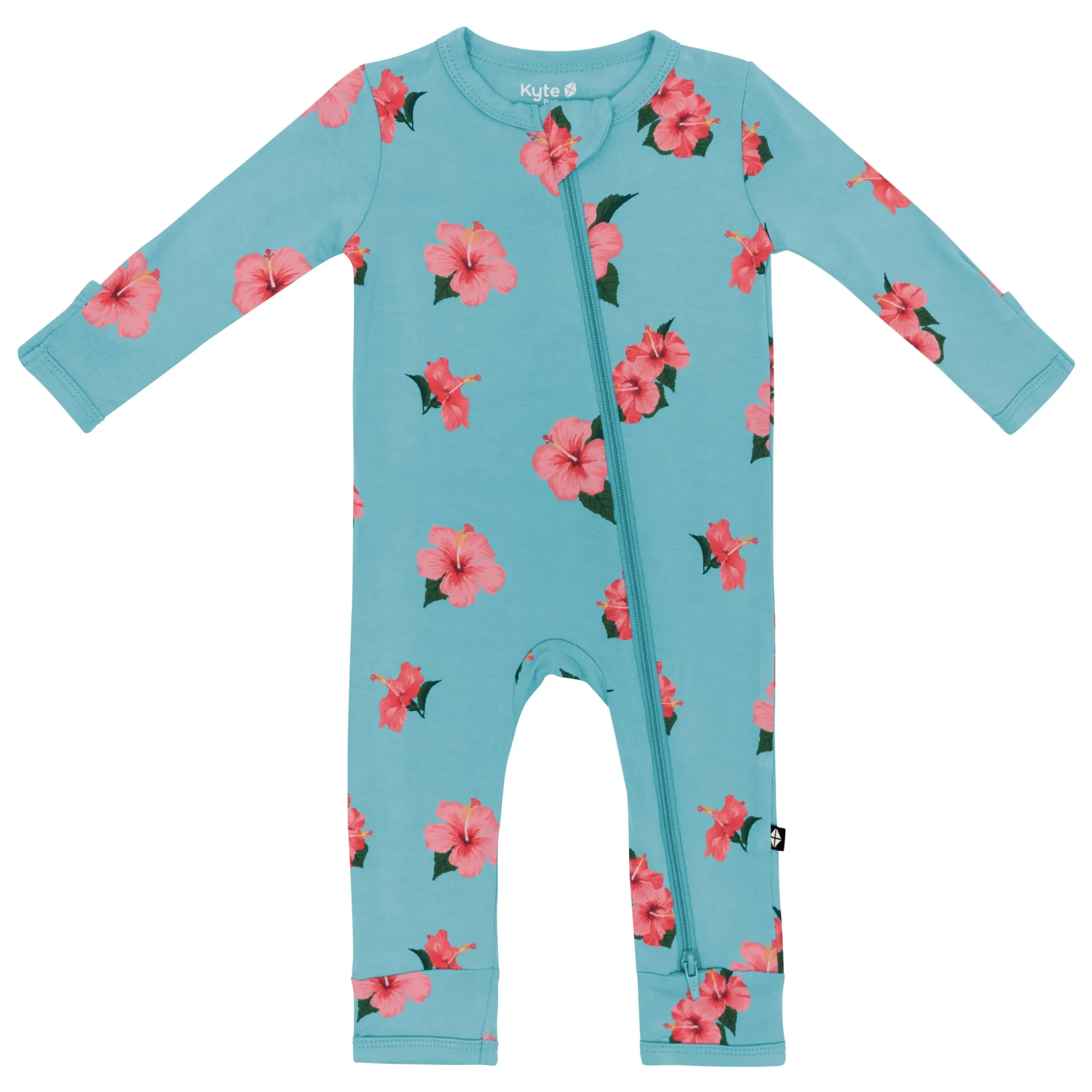 Kyte Baby Zippered Romper in Hibiscus