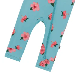 Kyte Baby Zippered Romper in Hibiscus