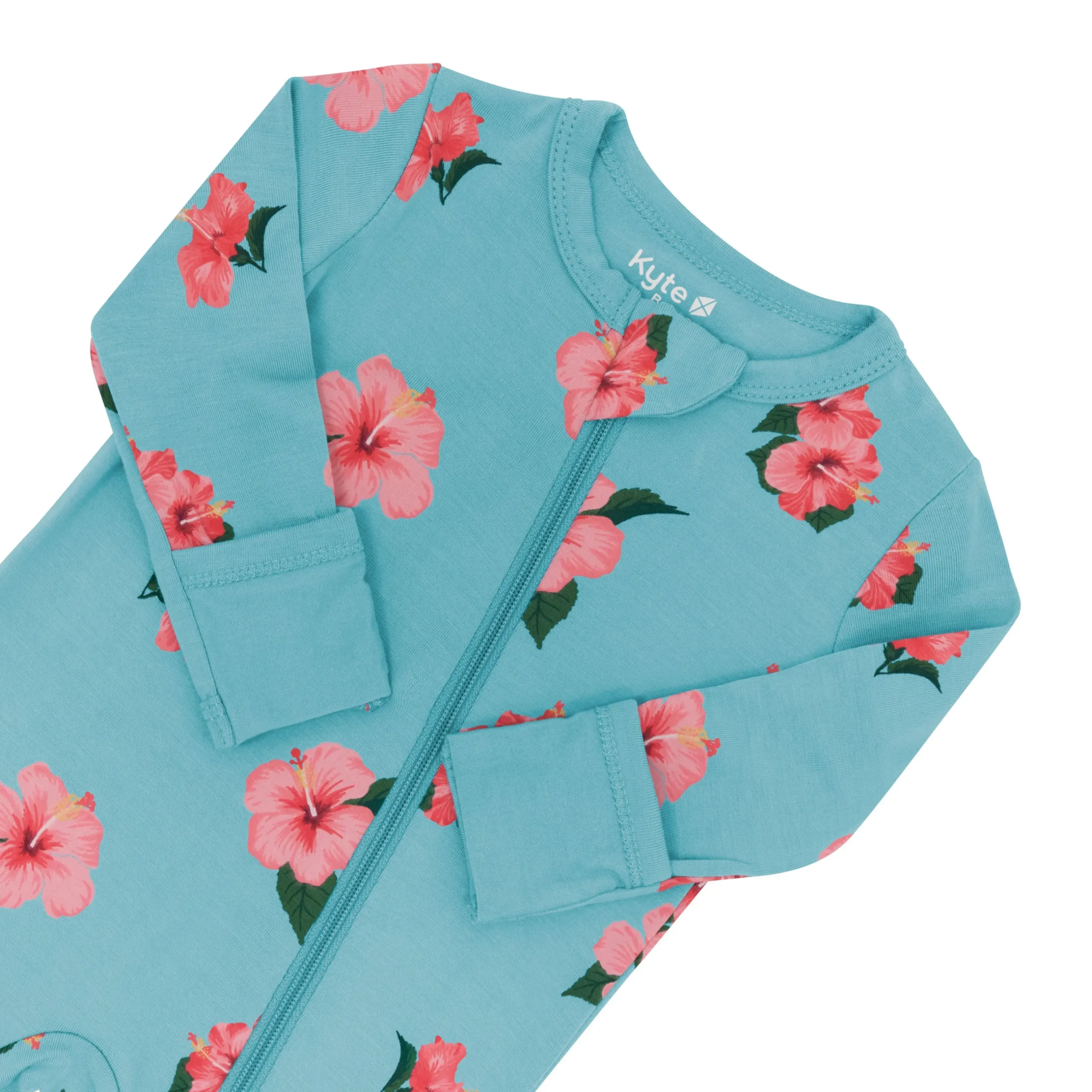 Kyte Baby Zippered Romper in Hibiscus