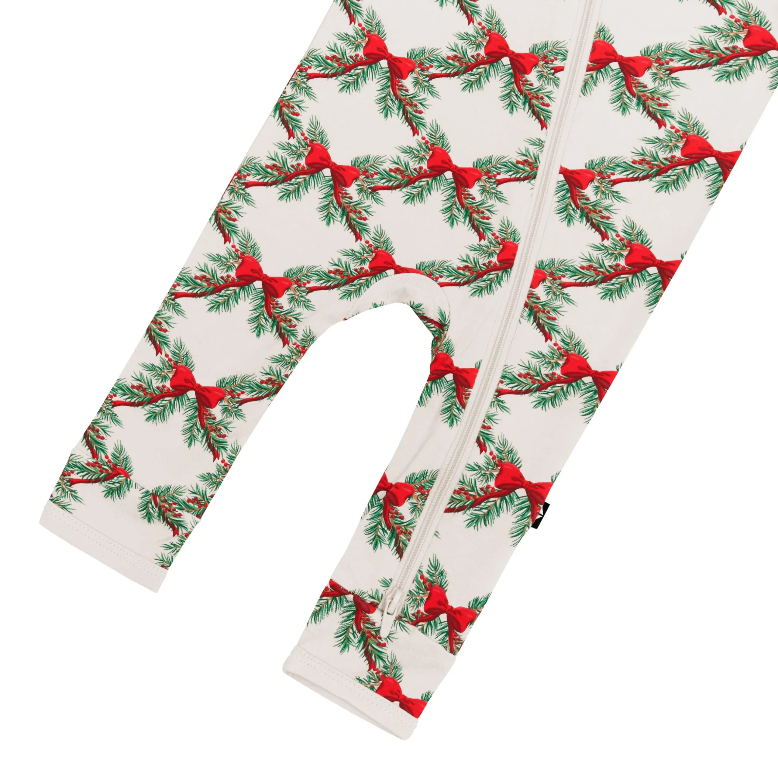 Outlet Kyte Baby Zippered Romper in Holiday Bow