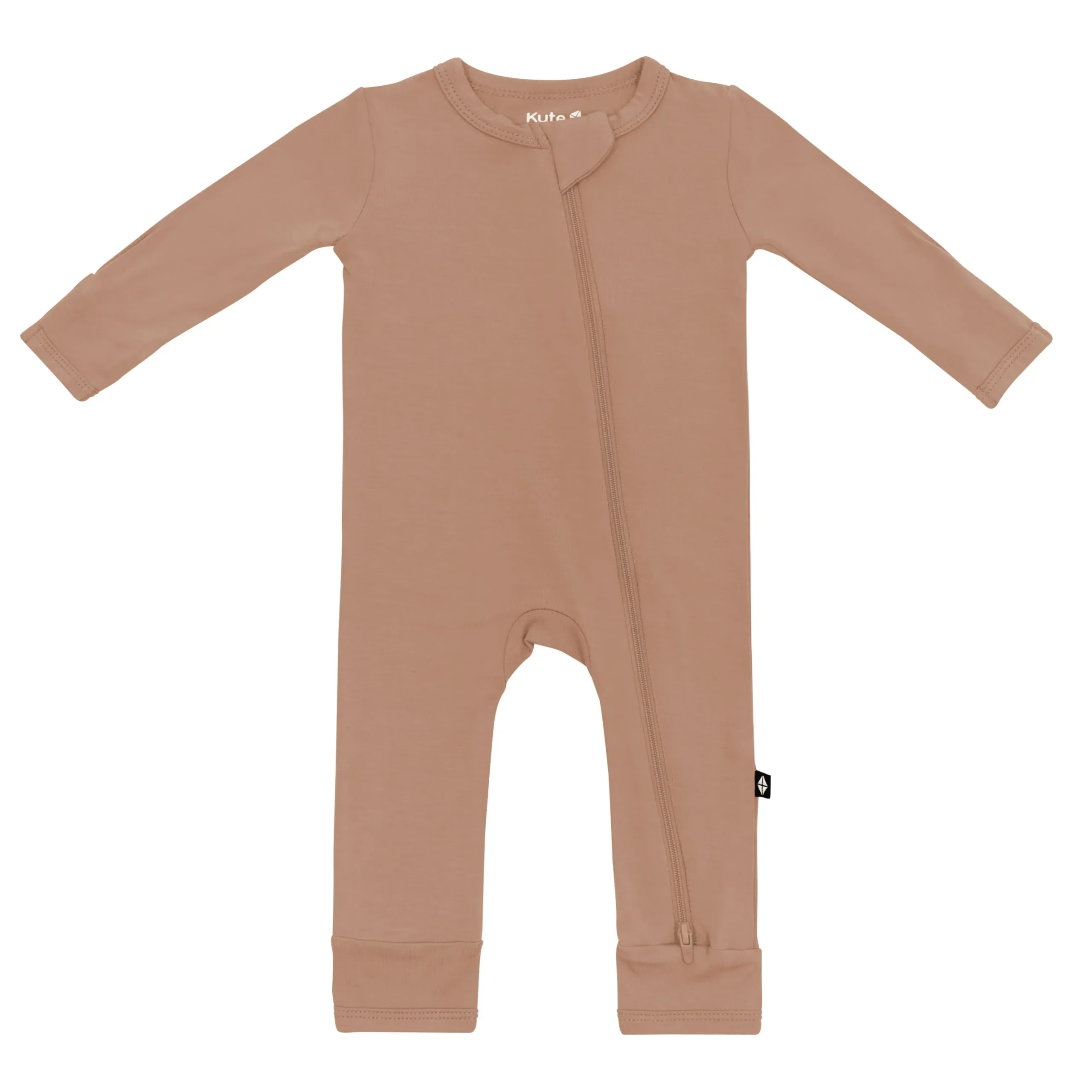 Best Kyte Baby Zippered Romper in Latte