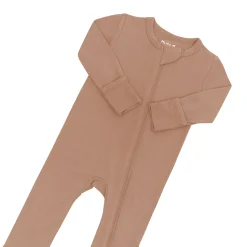 Best Kyte Baby Zippered Romper in Latte