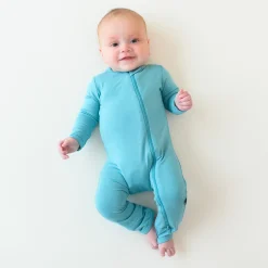 Sale Kyte Baby Zippered Romper in Makai