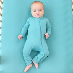 Sale Kyte Baby Zippered Romper in Makai