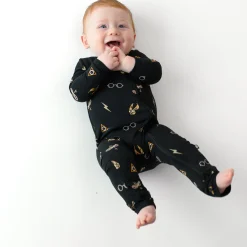 Clearance Kyte Baby Zippered Romper in Midnight Icon