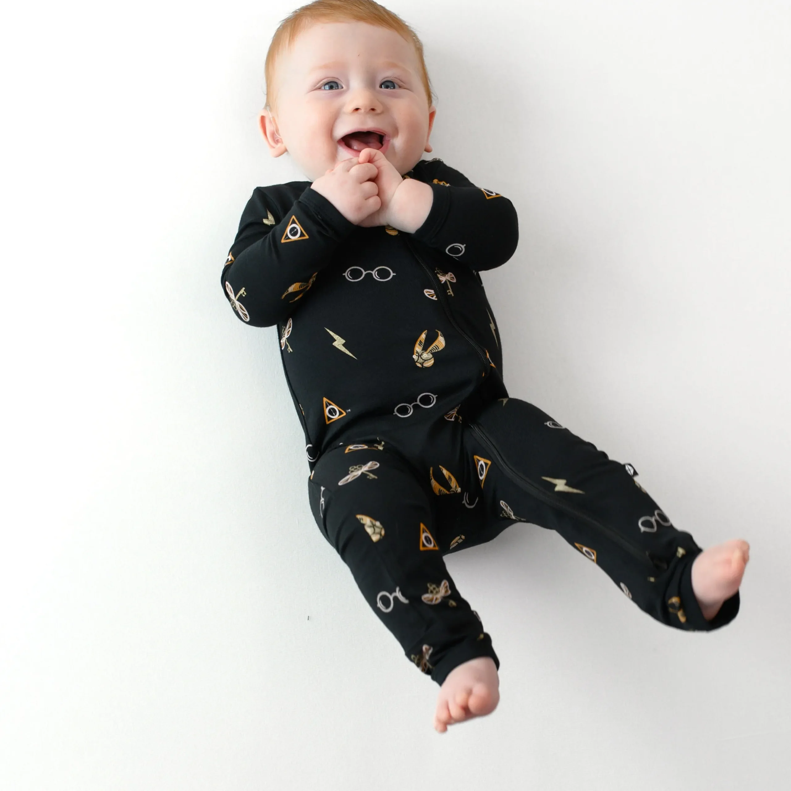 Clearance Kyte Baby Zippered Romper in Midnight Icon
