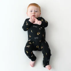 Clearance Kyte Baby Zippered Romper in Midnight Icon