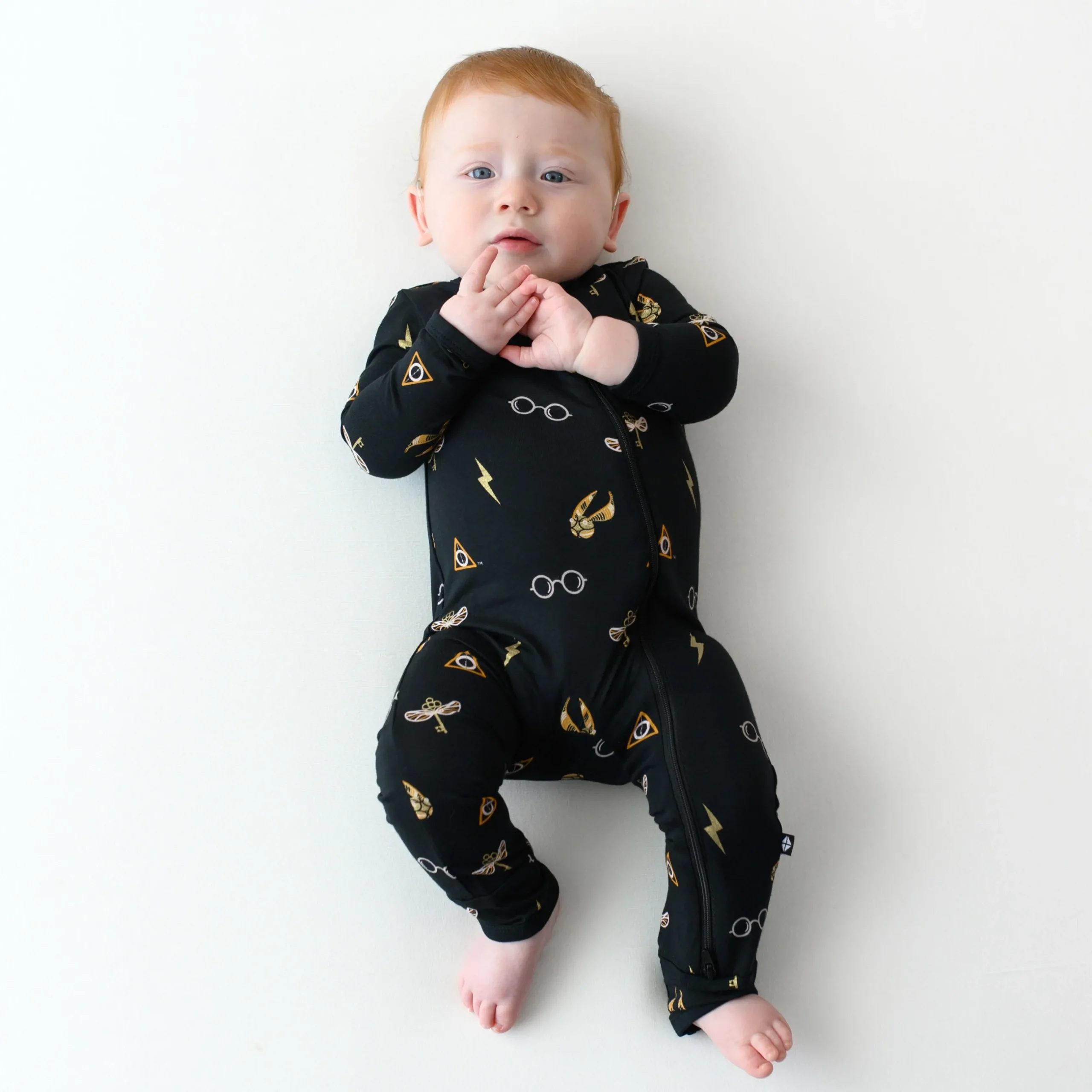 Clearance Kyte Baby Zippered Romper in Midnight Icon