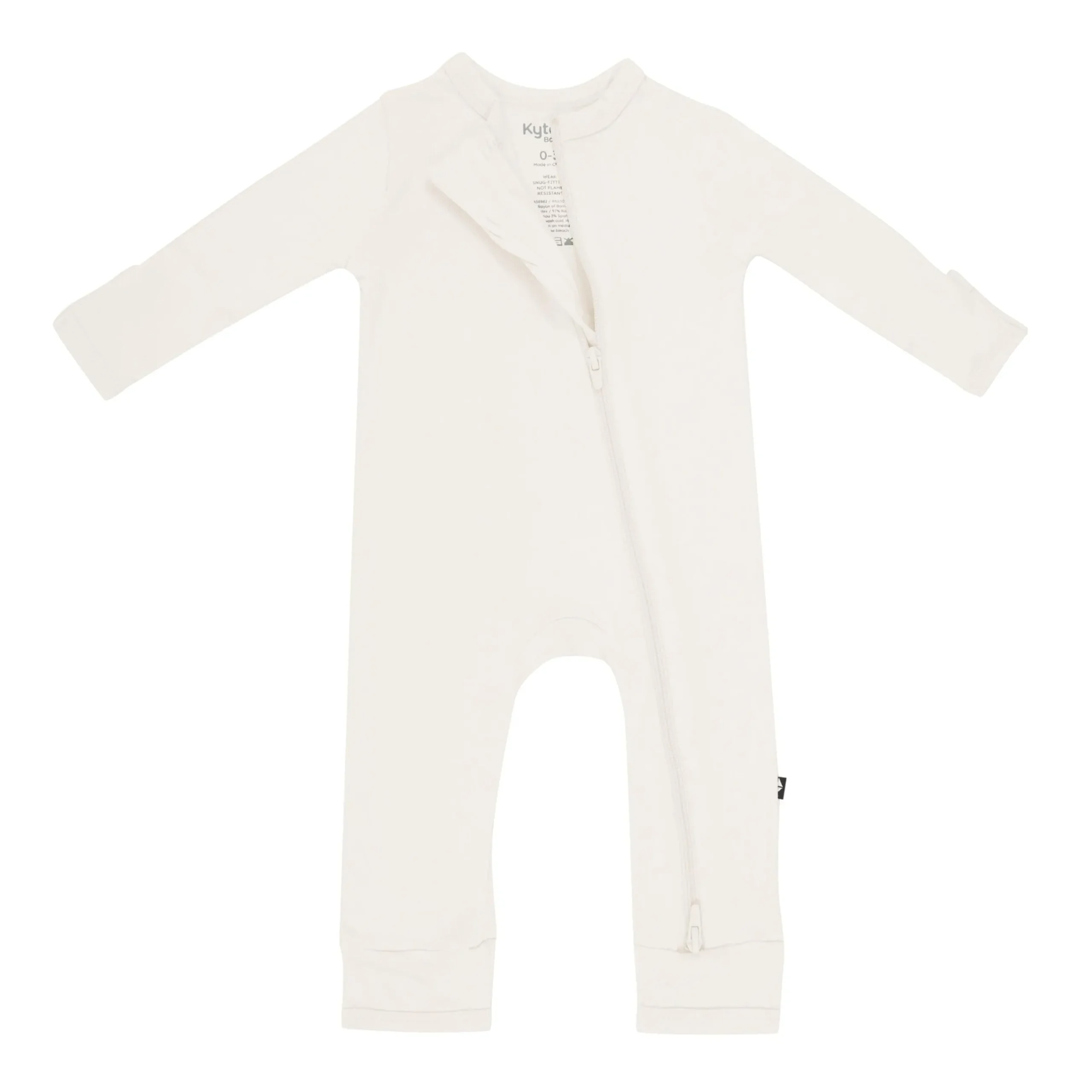 Kyte Baby Zippered Romper in Oat