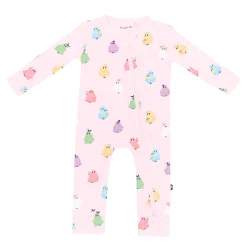 New Kyte Baby Zippered Romper in Pastel Ghost