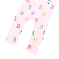 New Kyte Baby Zippered Romper in Pastel Ghost